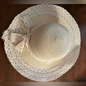 29 Palms Brand Straw Sun Hat w/Soft Ribbon and Edging